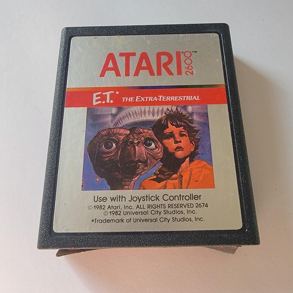 E.T. The Extra-Terrestrial Atari 2600 Game Cartridge Only 1982 Atari Game